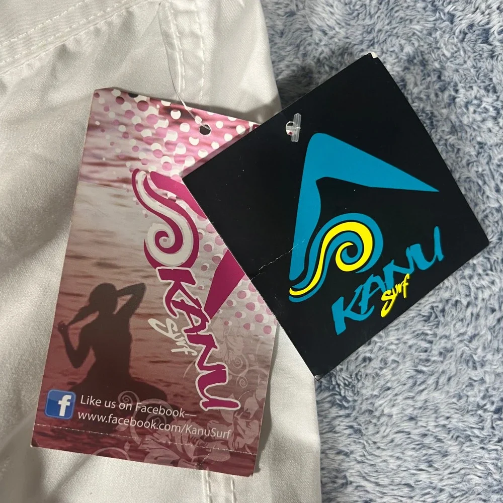 Kanu Surf Mens Marina Board‎ Shorts NEW White 3X Plus Size Swim Trunks UPF 50+